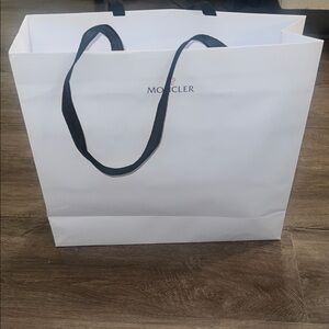 Moncler White Bag with Black Handles